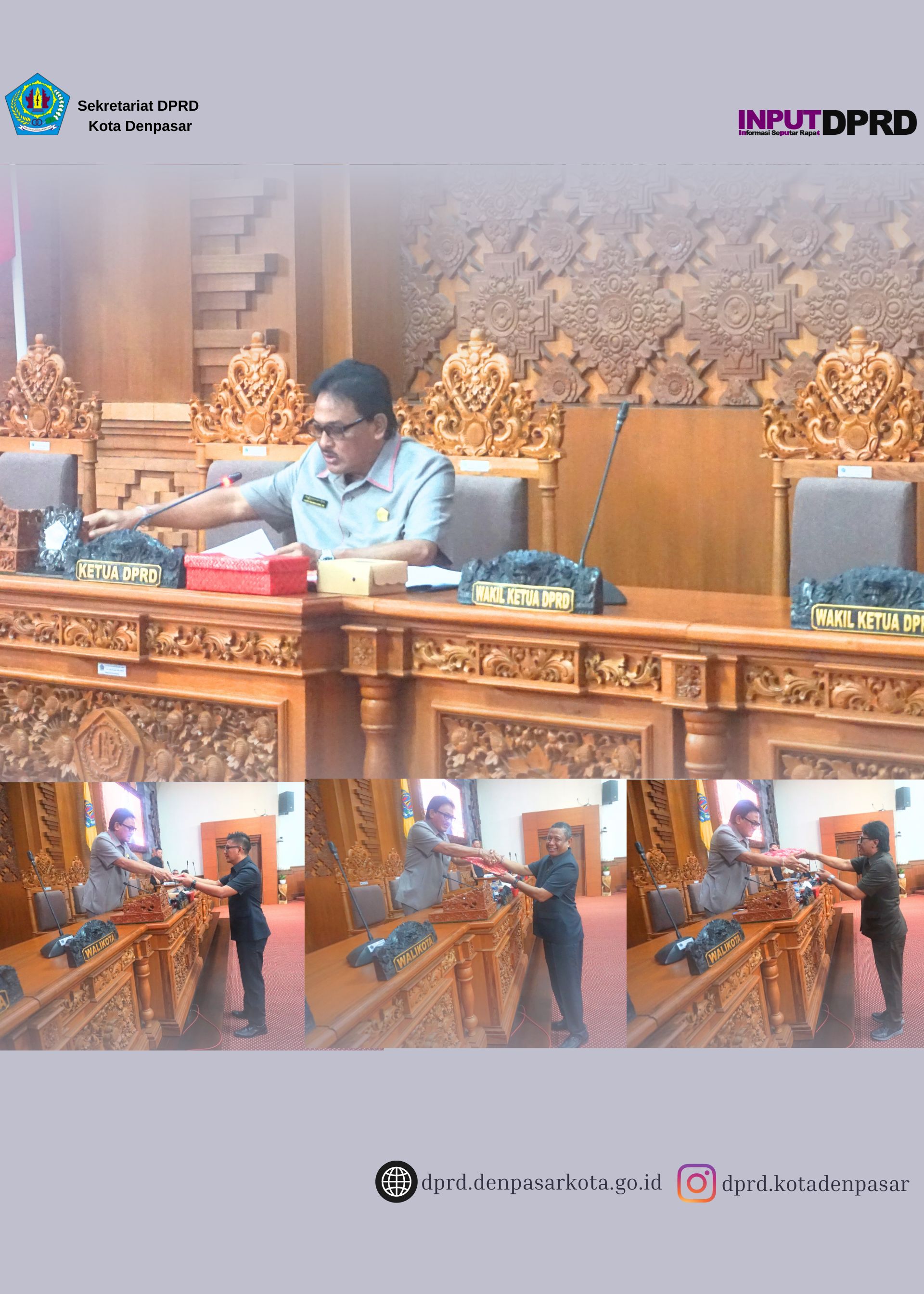 PANSUS DPRD KOTA DENPASAR SAMPAIKAN HASIL PEMBAHASAN 5 RANCANGAN PERATURAN DAERAH 